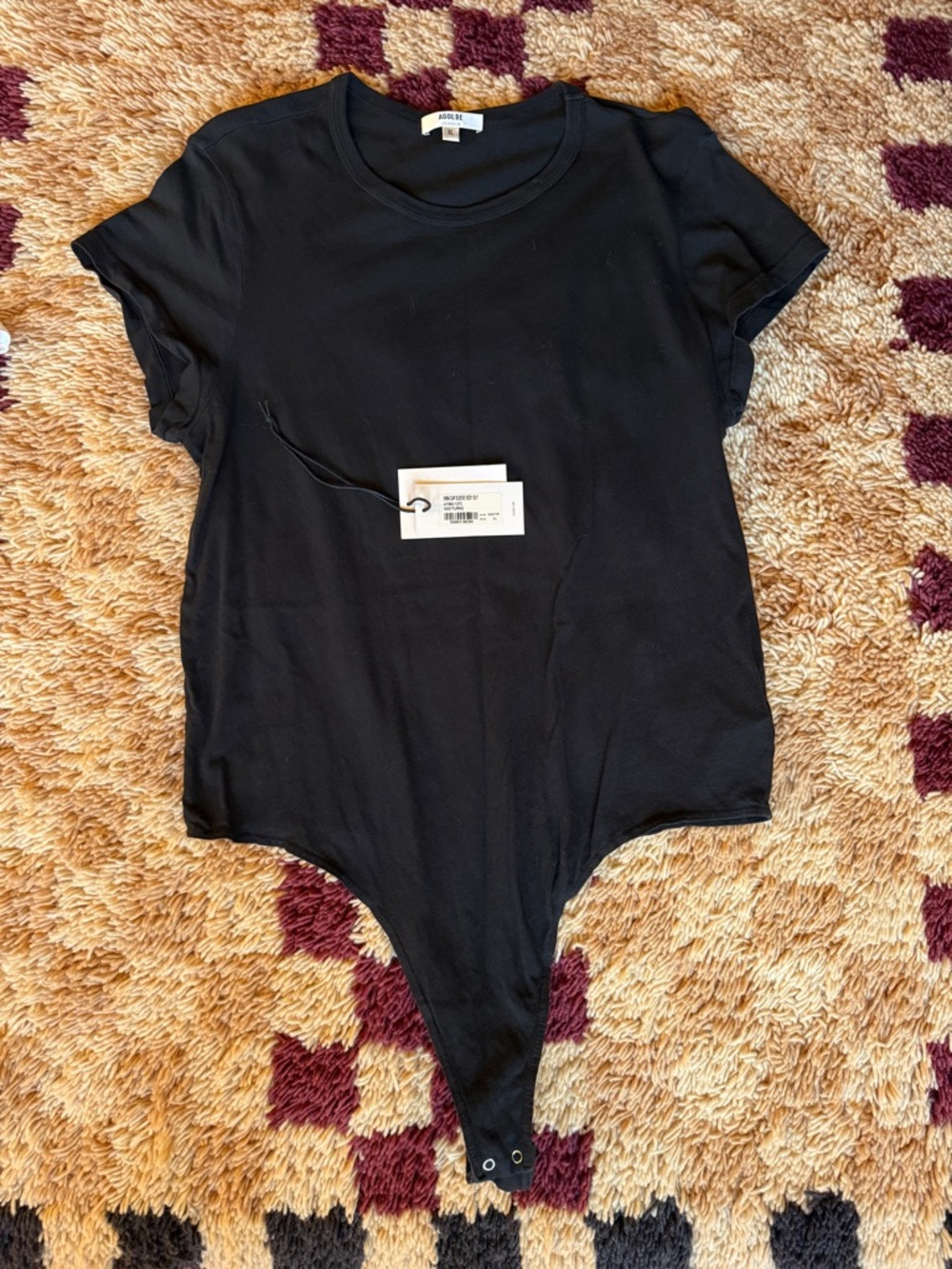 Agolde Irina Bodysuit, black sz XL